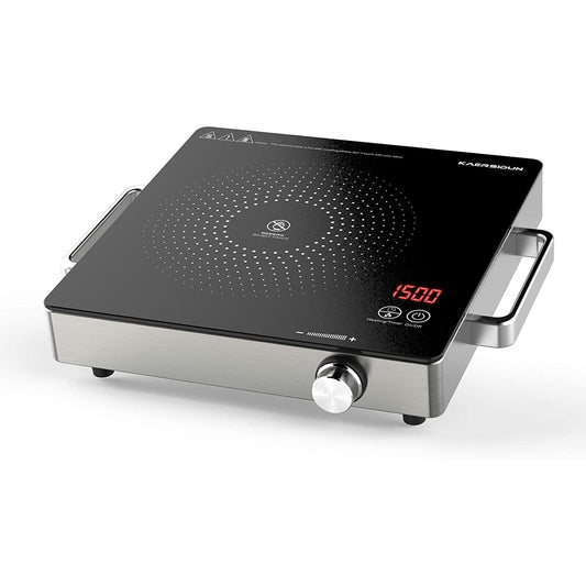 Hot Plate Electric Single Burner 1500W Portable Burner for Cooking with Adjustable Temperature , Compatible for All Cookwares