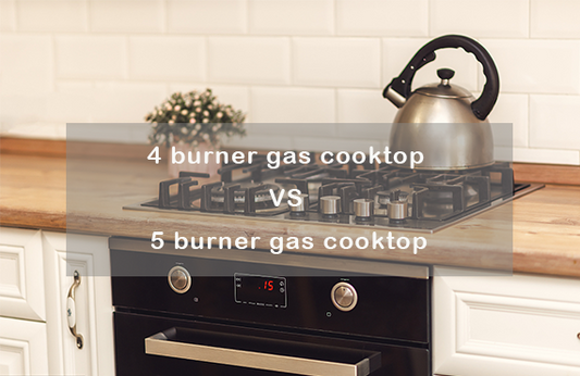 4 burner gas cooktop VS 5 burner gas cooktop