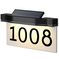 LED Solar Powered Address Sign Outdoor Waterproof
