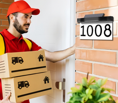 LED Solar Powered Address Sign Outdoor Waterproof