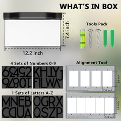 LED Solar Powered Address Sign Outdoor Waterproof