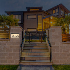 LED Illuminated Waterproof Outside Address Sign 3000K Warm White