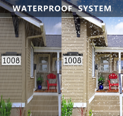 LED Solar Powered Address Sign Outdoor Waterproof